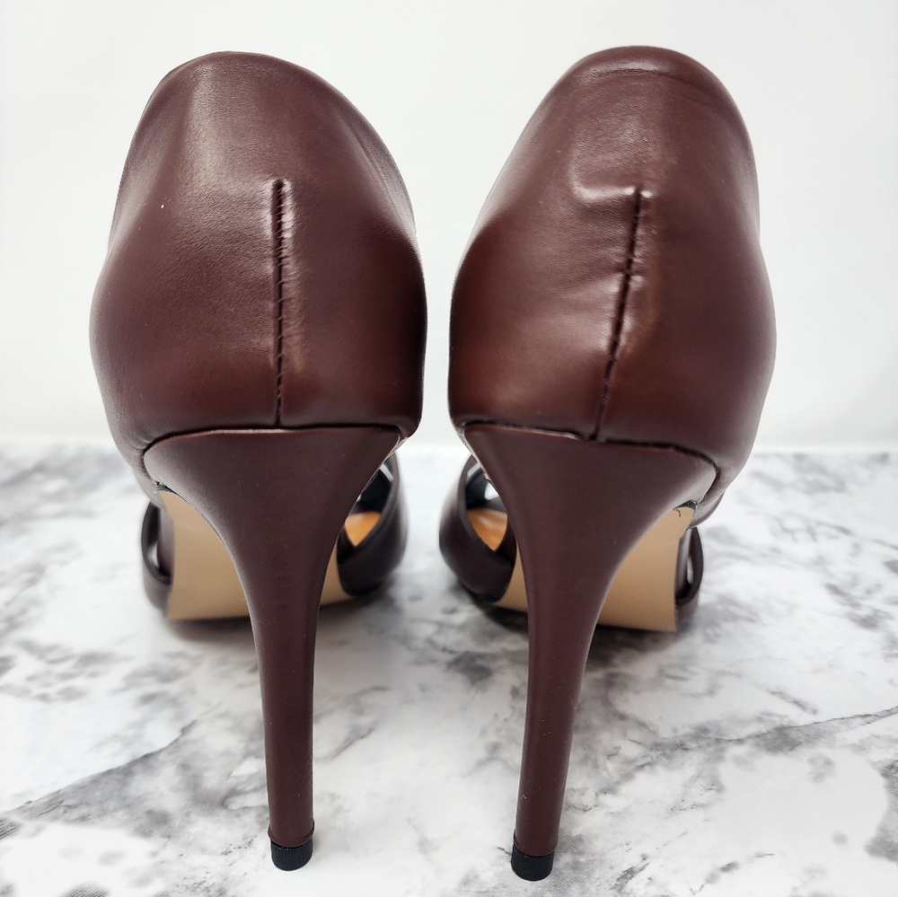 Pazzion Women’s Brown Knot Front Leather Heels - Picture 10 of 14
